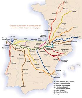 Mapa Caminos Santiago