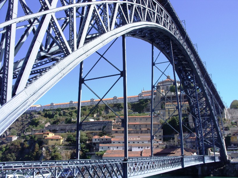 Boven en onderbrug Ponte de Dom Luís I met
