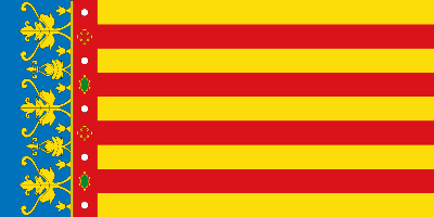 Bestand:Flag of the Land of Valencia (official).svg